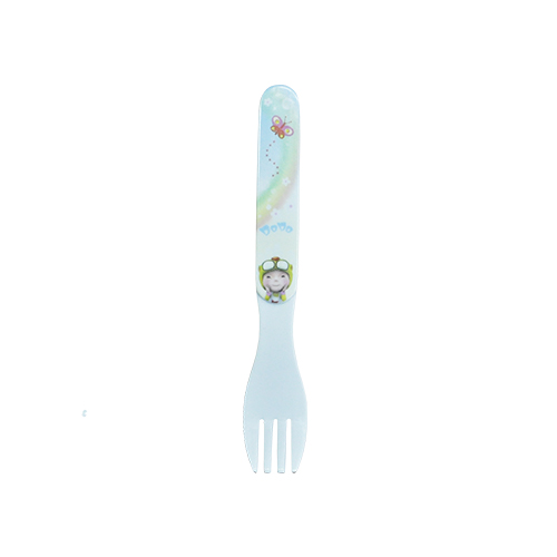 Tenedor Color Blanco / Azul 14 Cm