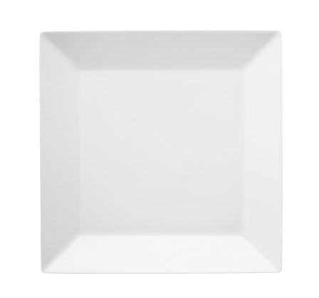Plato Básico Cuadrado De Porcelana 28 X 28 Cm