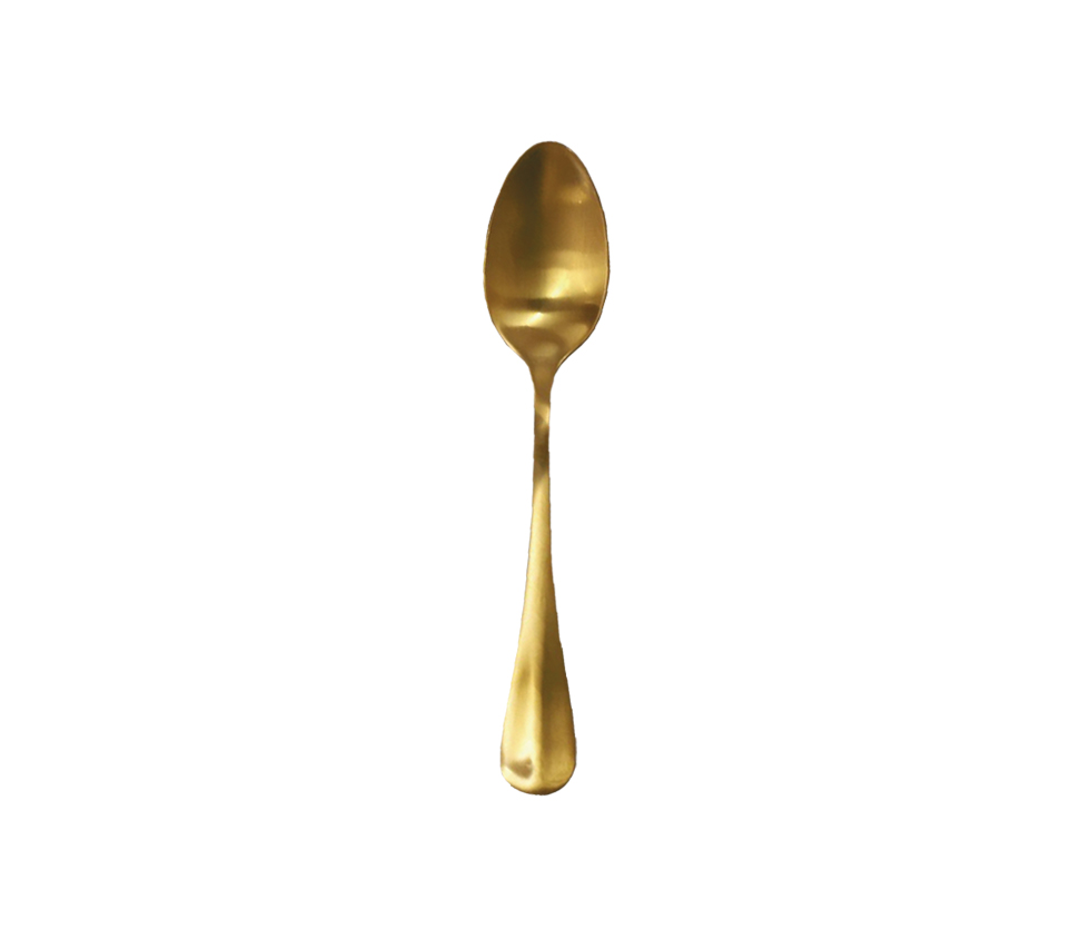 Cuchara Moka Baguette Dorado Satinado Acero Inoxidable 12 Cm