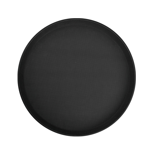 Bandeja De Bar Redonda Color Negro Antiderrapante 40.64 Cm