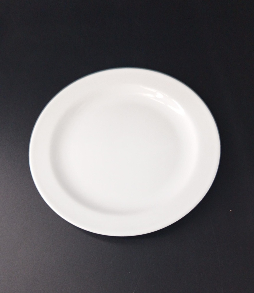 PLATO POSTRE 20 CM PORCELANA BLANCA