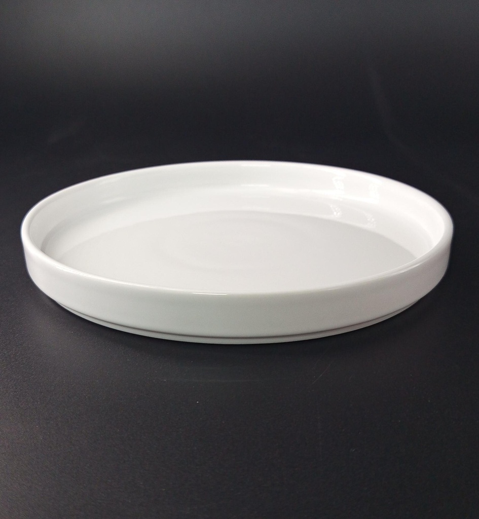 PLATO NORDICO PORCELANA BLANCA DE 19 x 2 CM