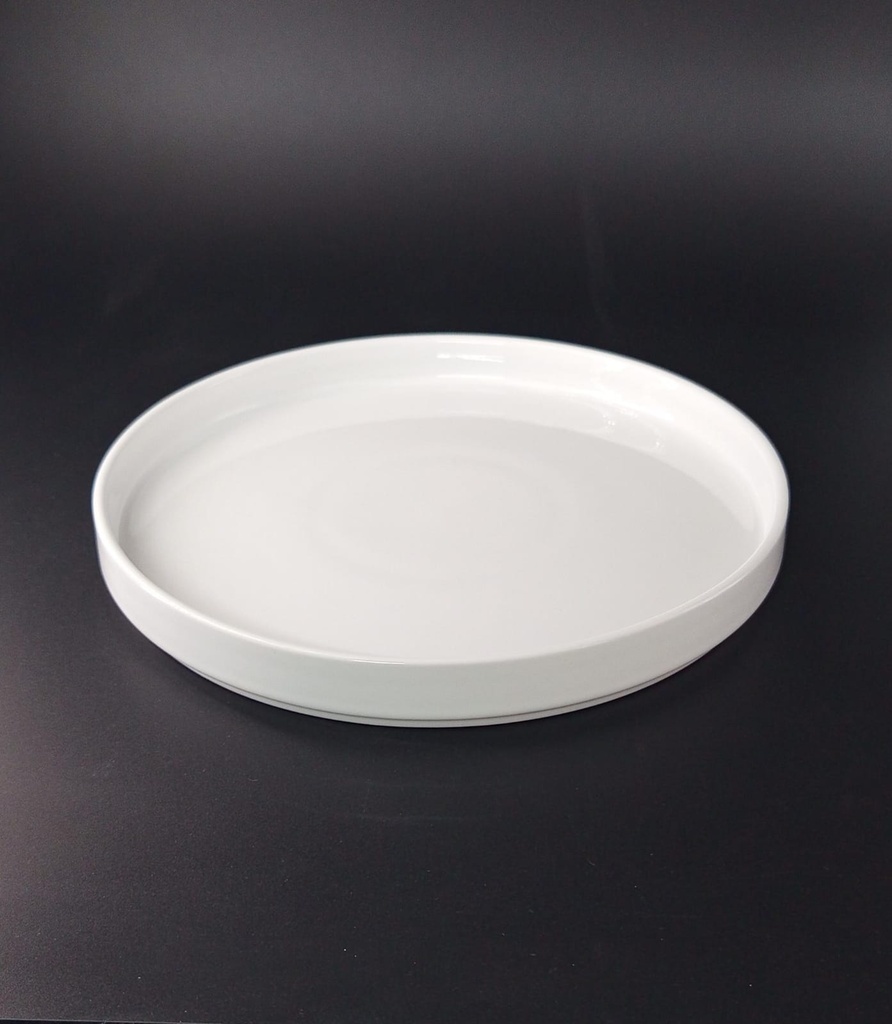 PLATO NORDICO PORCELANA BLANCA DE 27 x 2 CM