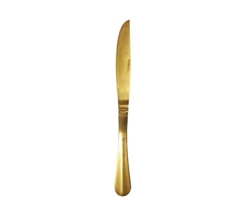 [105-723332] Cuchillo Chuletero Baguette Dorado Satinado Acero Inoxidable 24 Cm