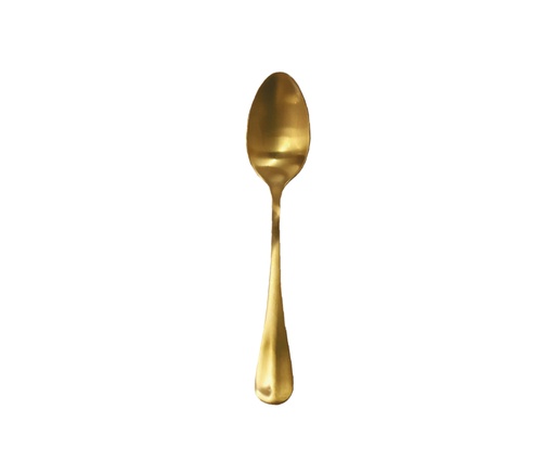 [105-723331] Cuchara Moka Baguette Dorado Satinado Acero Inoxidable 12 Cm