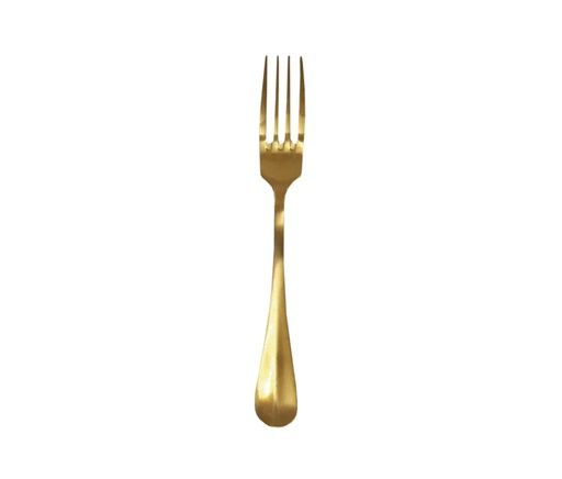 [105-723334] Tenedor Pescado Baguette Dorado Satinado Acero Inoxidable 19 Cm