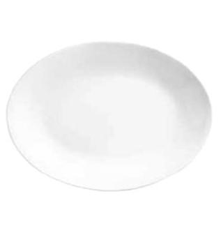 [9-2193] Plato Oval Rolled Edge De Porcelana 38.73 X 28.57 Cm