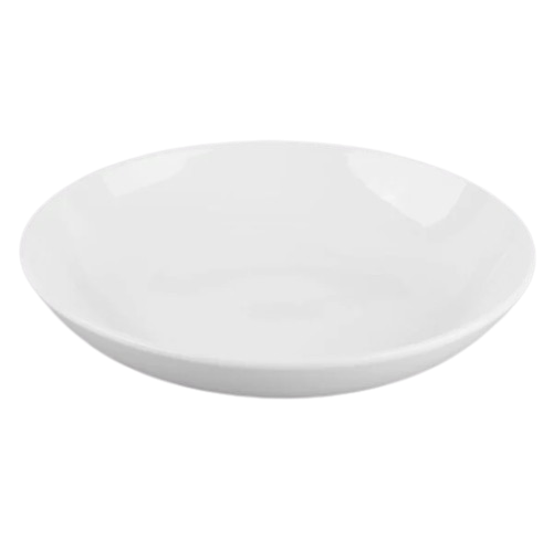 [9-3620] Plato Hondo Rolled Edge De Porcelana 22.5 Cm