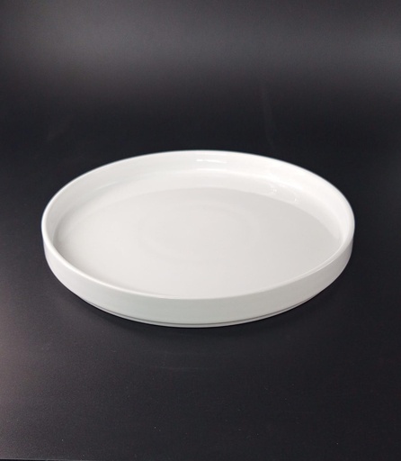 [038-214] PLATO NORDICO PORCELANA BLANCA DE 27 x 2 CM